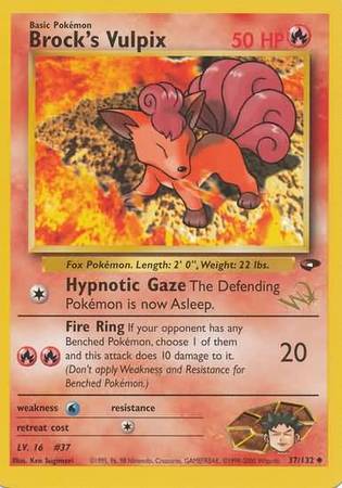 Brock's Vulpix (37/132) (W Stamped Promo) [Gym Challenge Unlimited] | Rock City Comics