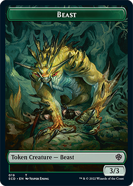 Beast // Beast Double-Sided Token [Starter Commander Decks] | Rock City Comics