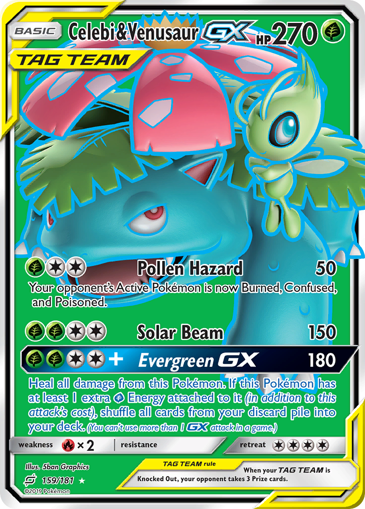 Celebi & Venusaur GX (159/181) [Sun & Moon: Team Up] | Rock City Comics