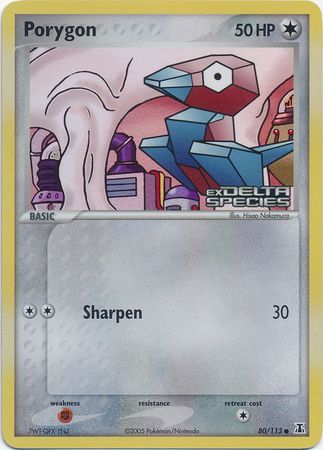 Porygon (80/113) (Stamped) [EX: Delta Species] | Rock City Comics