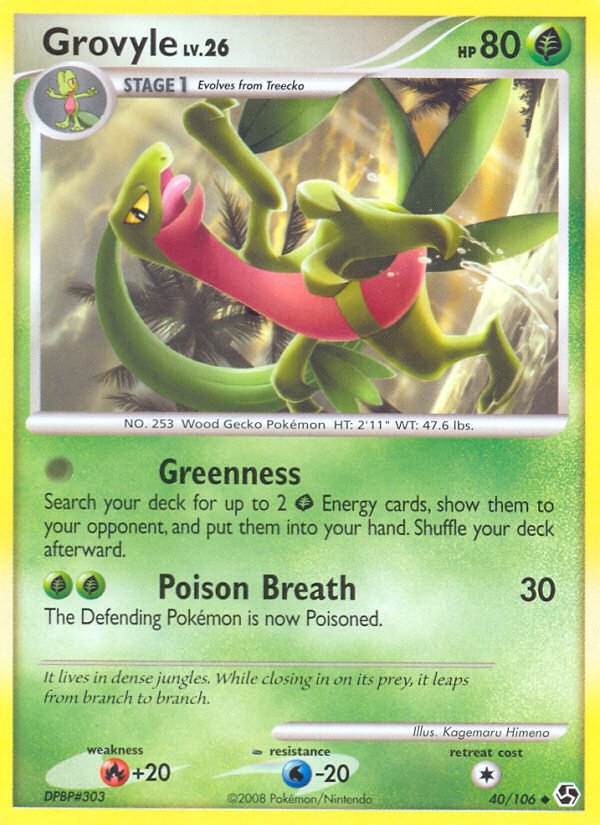 Grovyle (40/106) [Diamond & Pearl: Great Encounters] | Rock City Comics