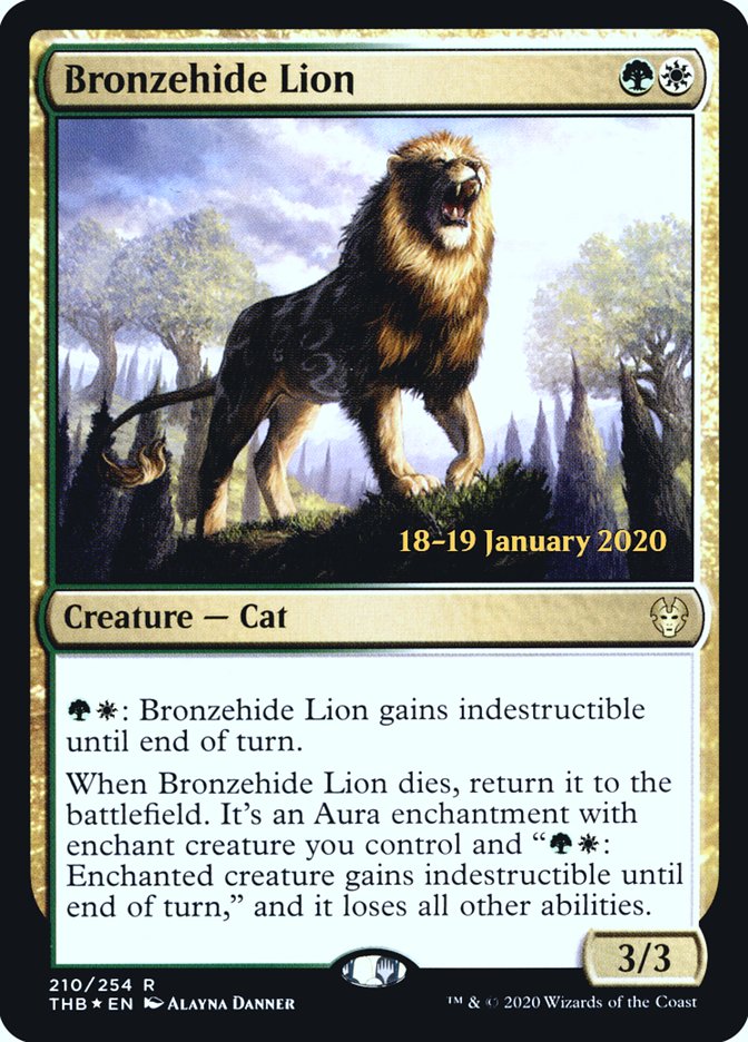 Bronzehide Lion [Theros Beyond Death Prerelease Promos] | Rock City Comics