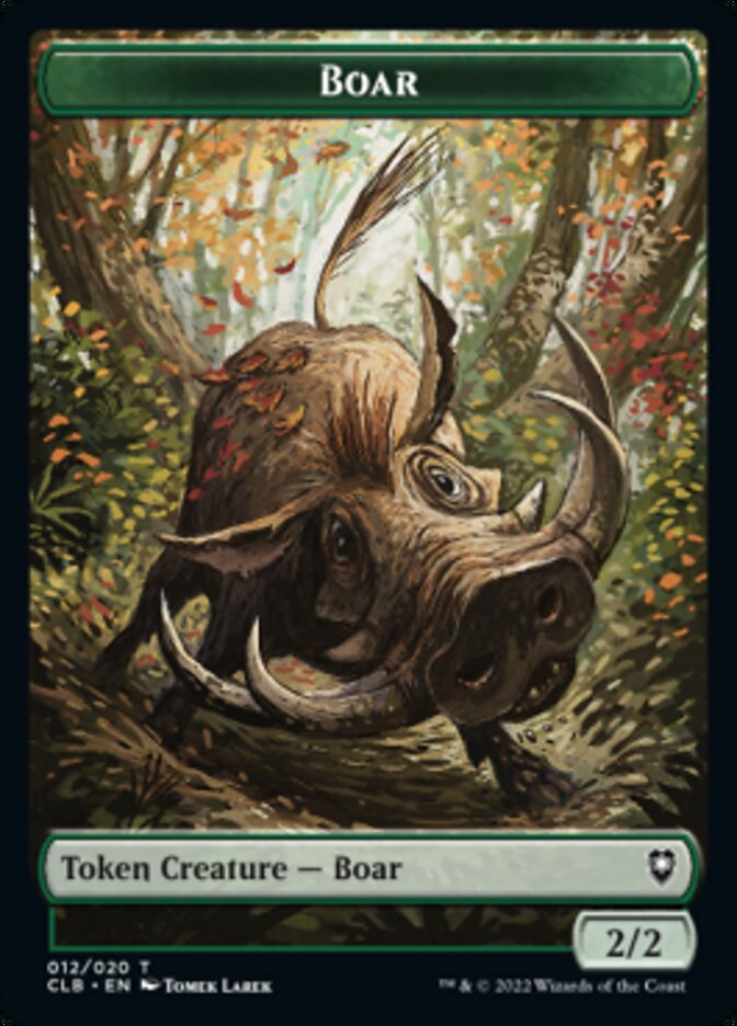 Boar Token [Commander Legends: Battle for Baldur's Gate Tokens] | Rock City Comics