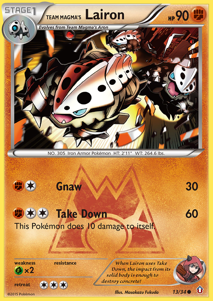 Team Magma's Lairon (13/34) [XY: Double Crisis] | Rock City Comics