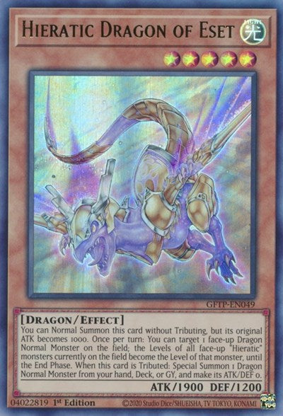 Hieratic Dragon of Eset [GFTP-EN049] Ultra Rare | Rock City Comics