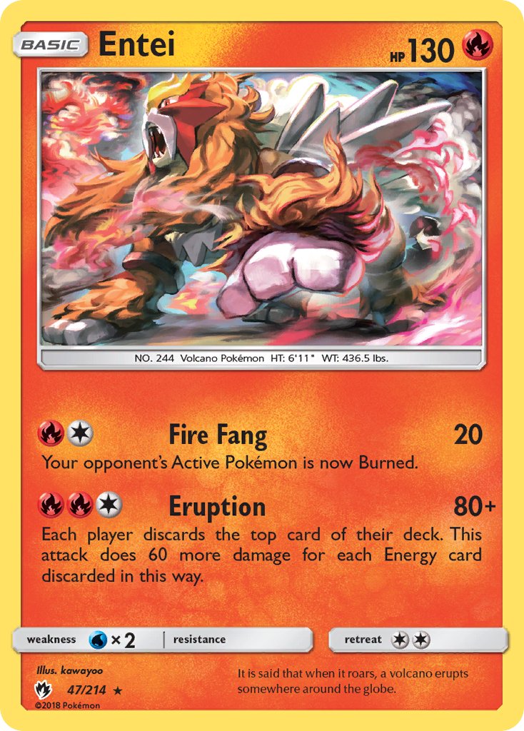 Entei (47/214) (Theme Deck Exclusive) [Sun & Moon: Lost Thunder] | Rock City Comics