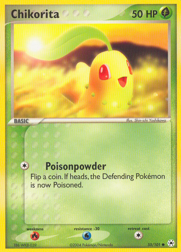 Chikorita (55/101) [EX: Hidden Legends] | Rock City Comics