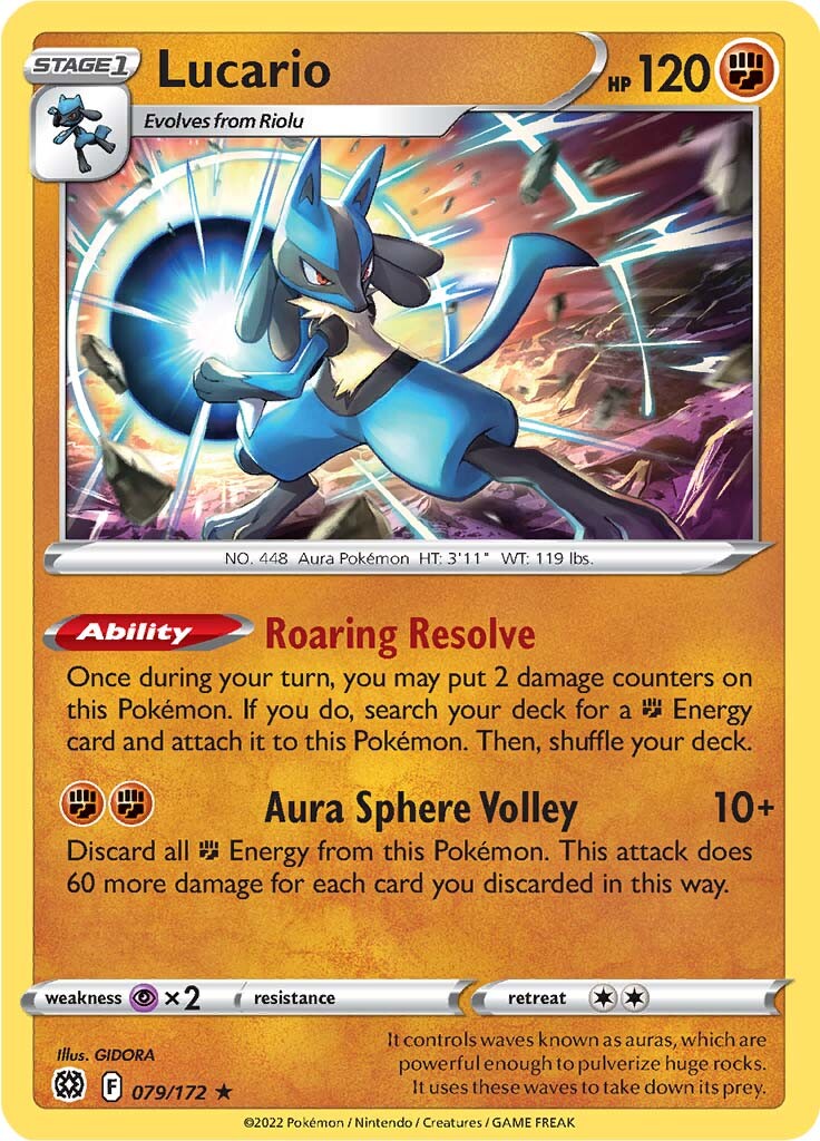 Lucario (079/172) (Theme Deck Exclusive) [Sword & Shield: Brilliant Stars] | Rock City Comics