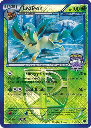 Leafeon (11/116) (States Championship Promo) [Black & White: Plasma Freeze] | Rock City Comics