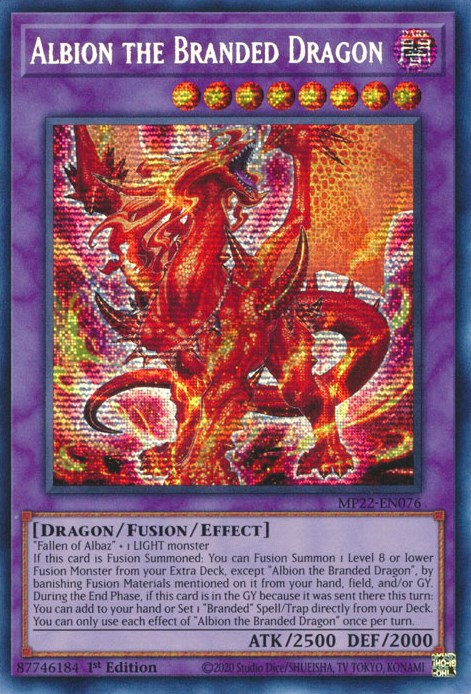 Albion the Branded Dragon [MP22-EN076] Prismatic Secret Rare | Rock City Comics