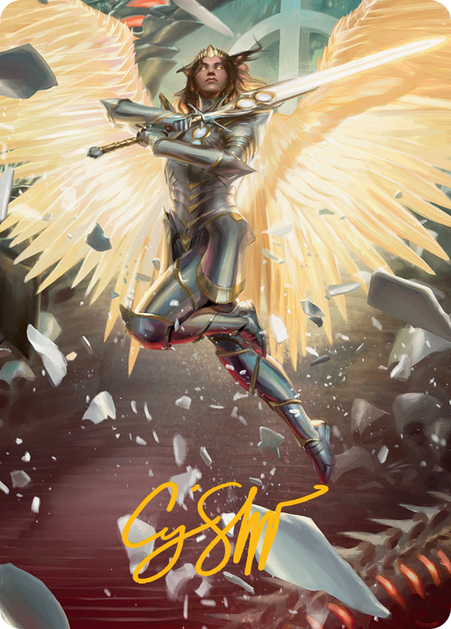 Archangel Elspeth Art Card (Gold-Stamped Signature) [March of the Machine Art Series] | Rock City Comics