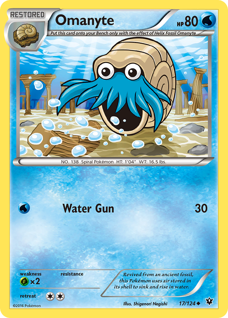 Omanyte (17/124) [XY: Fates Collide] | Rock City Comics