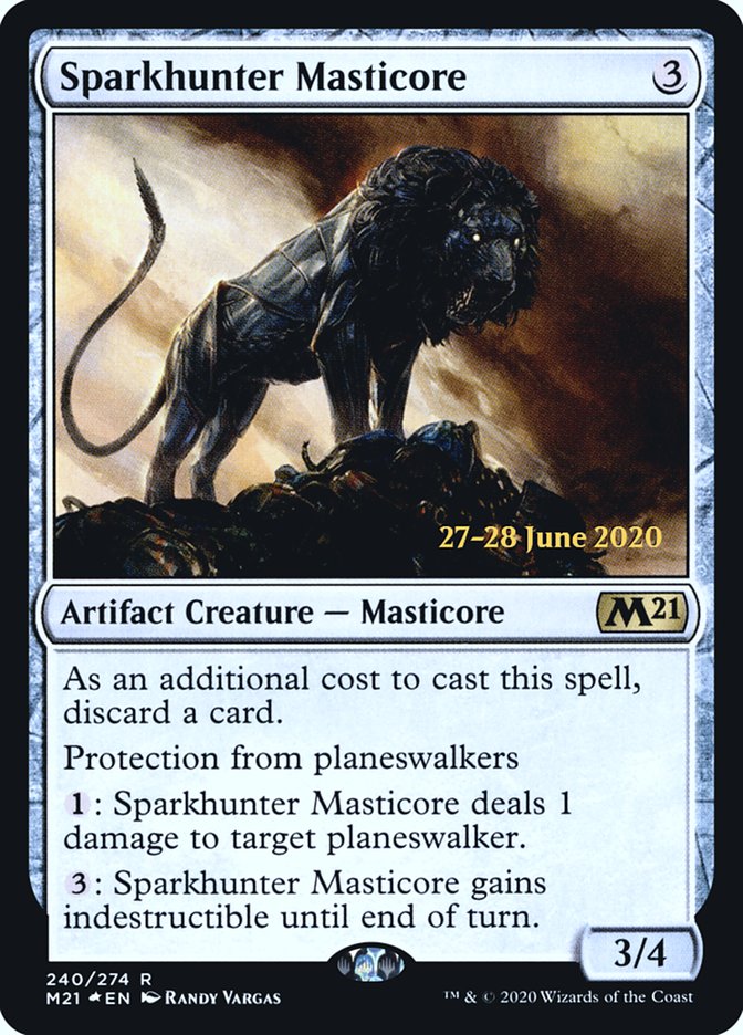 Sparkhunter Masticore  [Core Set 2021 Prerelease Promos] | Rock City Comics