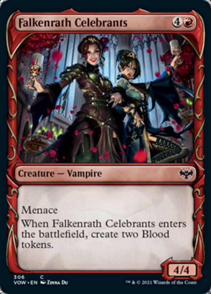 Falkenrath Celebrants (Showcase Fang Frame) [Innistrad: Crimson Vow] | Rock City Comics