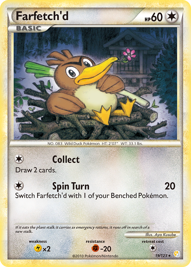 Farfetch'd (19/123) [HeartGold & SoulSilver: Base Set] | Rock City Comics