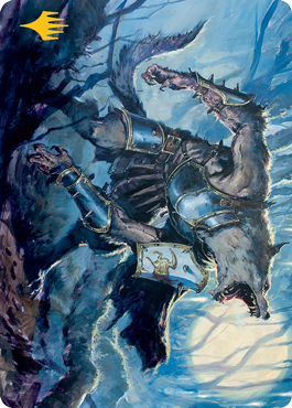 Moonrage Brute Art Card (Gold-Stamped Signature) [Innistrad: Midnight Hunt Art Series] | Rock City Comics