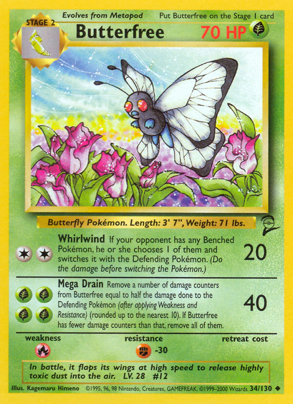 Butterfree (34/130) [Base Set 2] | Rock City Comics