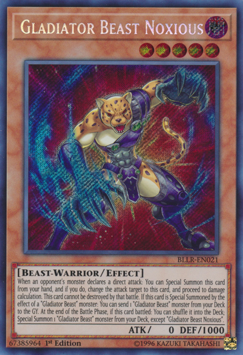 Gladiator Beast Noxious [BLLR-EN021] Secret Rare | Rock City Comics