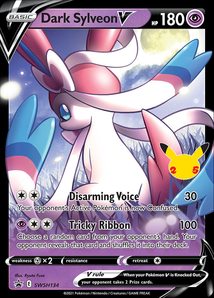 Dark Sylveon V (SWSH134) (Celebrations) [Sword & Shield: Black Star Promos] | Rock City Comics