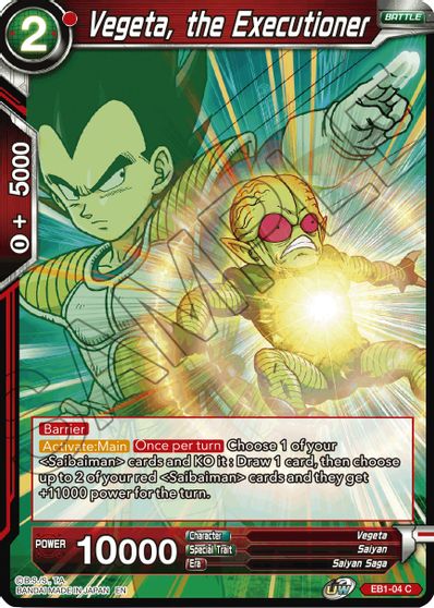 Vegeta, the Executioner (EB1-004) [Battle Evolution Booster] | Rock City Comics