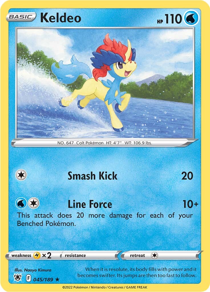 Keldeo (045/189) (Theme Deck Exclusive) [Sword & Shield: Astral Radiance] | Rock City Comics