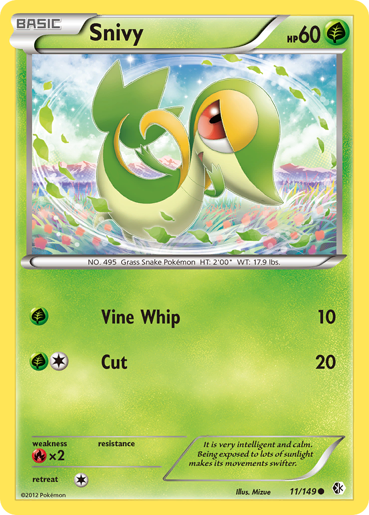 Snivy (11/149) [Black & White: Boundaries Crossed] | Rock City Comics