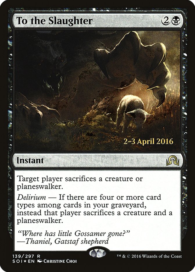 To the Slaughter [Shadows over Innistrad Prerelease Promos] | Rock City Comics