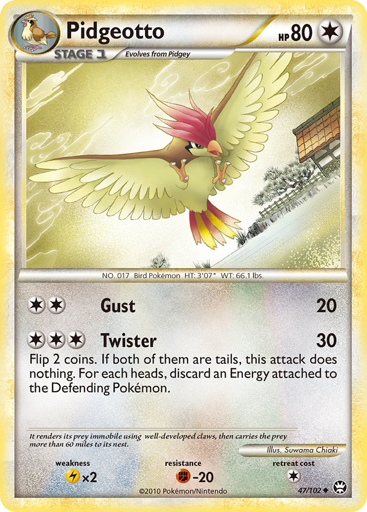 Pidgeotto (47/102) [HeartGold & SoulSilver: Triumphant] | Rock City Comics