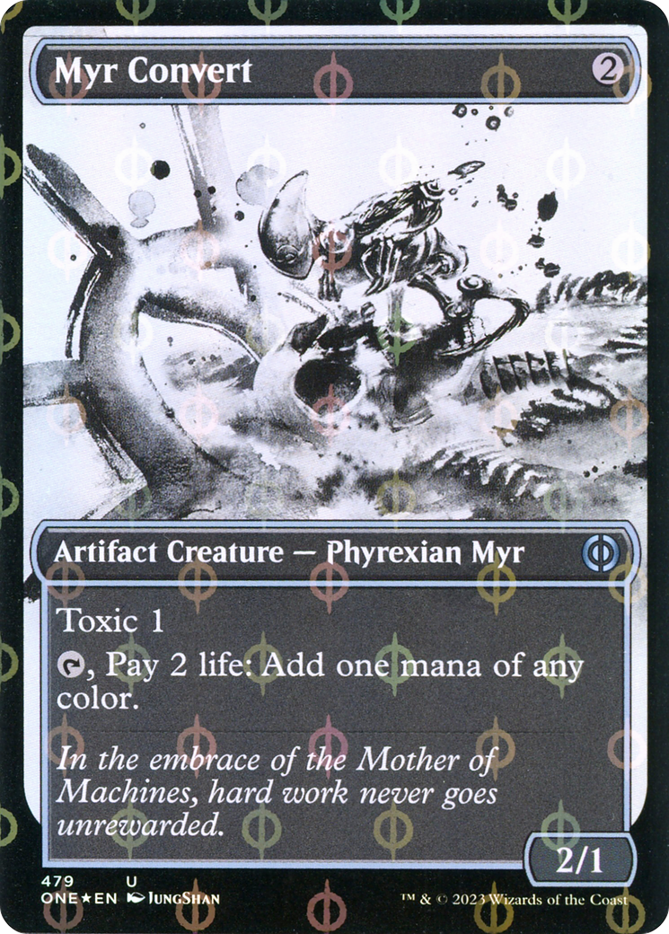 Myr Convert (Showcase Ichor Step-and-Compleat Foil) [Phyrexia: All Will Be One] | Rock City Comics