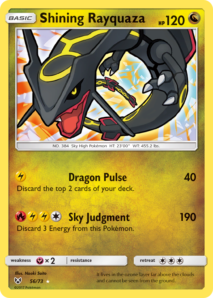 Shining Rayquaza (56/73) [Sun & Moon: Shining Legends] | Rock City Comics