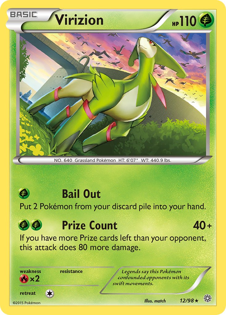 Virizion (12/98) (Theme Deck Exclusive) [XY: Ancient Origins] | Rock City Comics