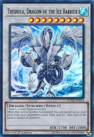 Trishula, Dragon of the Ice Barrier [DUDE-EN014] Ultra Rare | Rock City Comics