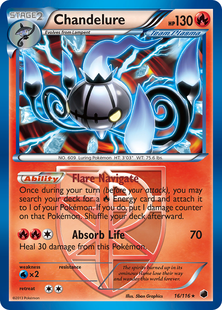 Chandelure (16/116) [Black & White: Plasma Freeze] | Rock City Comics