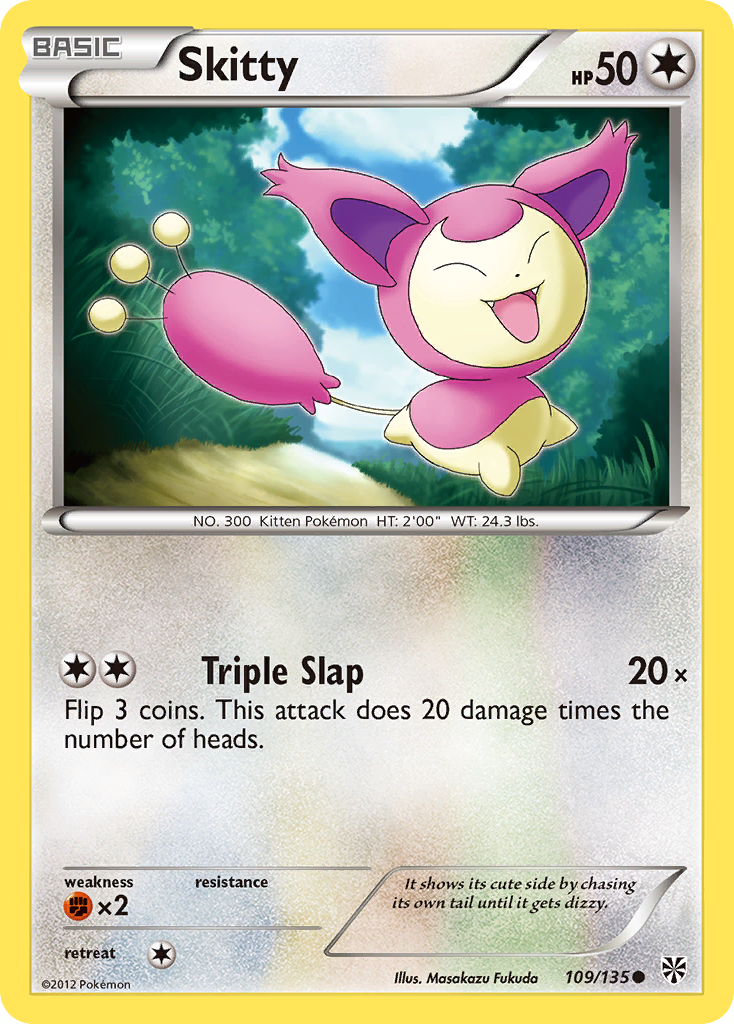 Skitty (109/135) [Black & White: Plasma Storm] | Rock City Comics