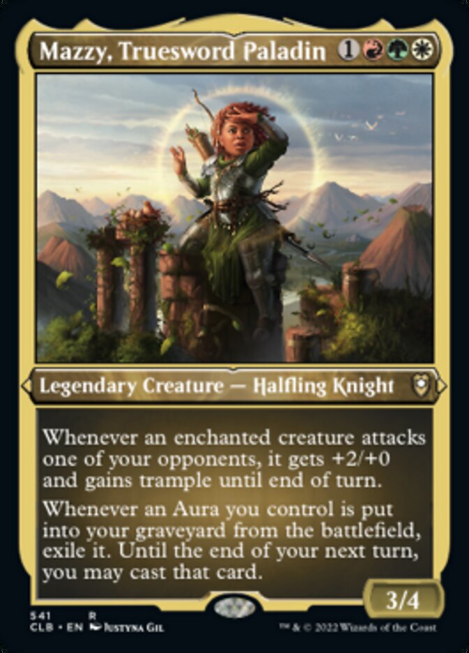 Mazzy, Truesword Paladin (Foil Etched) [Commander Legends: Battle for Baldur's Gate] | Rock City Comics