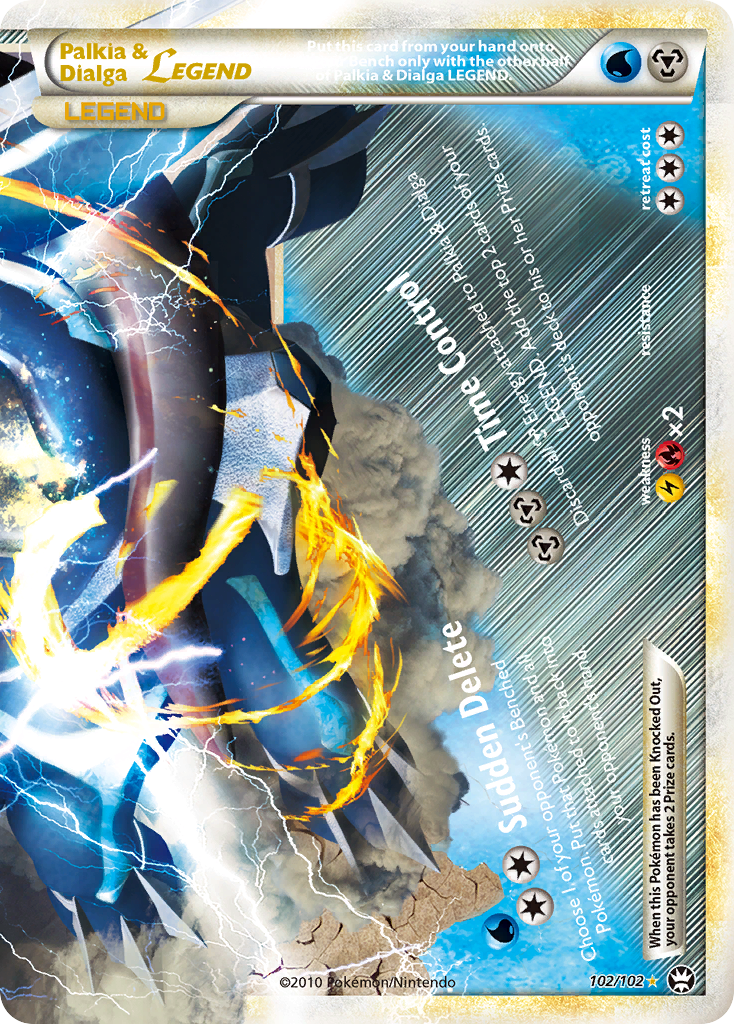 Palkia & Dialga LEGEND (102/102) [HeartGold & SoulSilver: Triumphant] | Rock City Comics