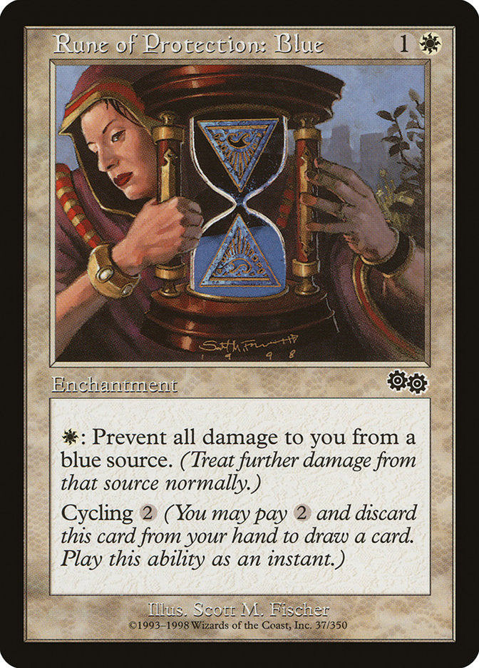 Rune of Protection: Blue [Urza's Saga] | Rock City Comics