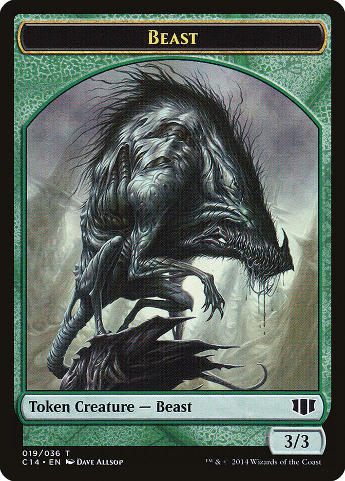 Elemental // Beast (019/036) Double-sided Token [Commander 2014 Tokens] | Rock City Comics