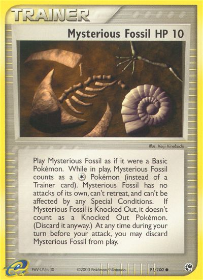 Mysterious Fossil (91/100) [EX: Sandstorm] | Rock City Comics