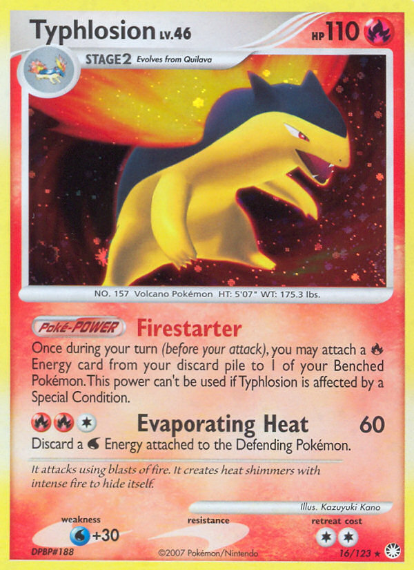 Typhlosion (16/123) [Diamond & Pearl: Mysterious Treasures] | Rock City Comics