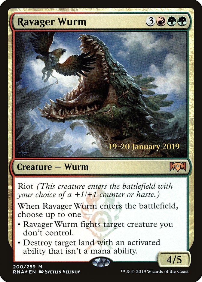 Ravager Wurm [Ravnica Allegiance Prerelease Promos] | Rock City Comics