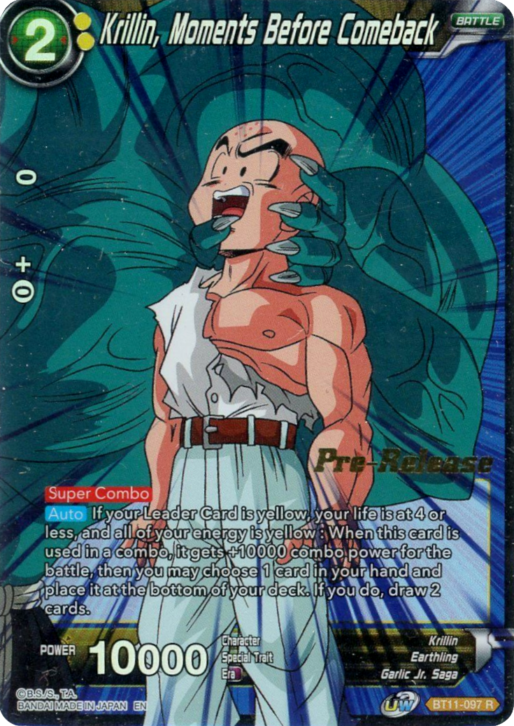 Krillin, Moments Before Comeback (BT11-097) [Vermilion Bloodline Prerelease Promos] | Rock City Comics