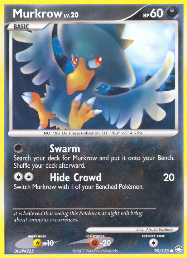 Murkrow (90/123) [Diamond & Pearl: Mysterious Treasures] | Rock City Comics