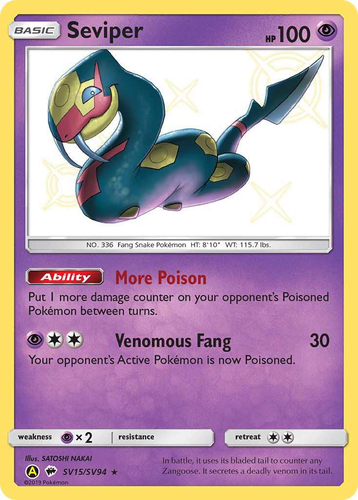 Seviper (SV15/SV94) [Sun & Moon: Hidden Fates - Shiny Vault] | Rock City Comics