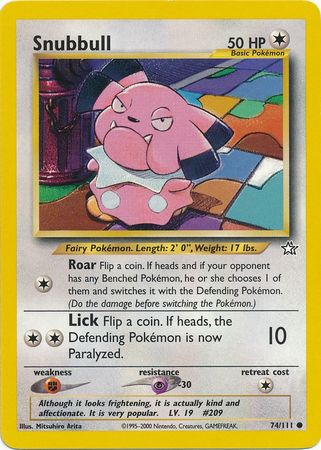 Snubbull (74/111) [Neo Genesis Unlimited] | Rock City Comics