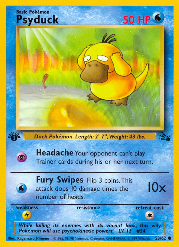 Psyduck (53/62) [Fossil 1st Edition] | Rock City Comics