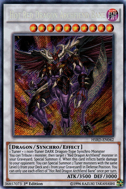 Hot Red Dragon Archfiend Bane [HSRD-EN042] Secret Rare | Rock City Comics