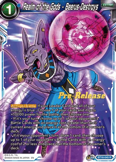 Realm of the Gods - Beerus Destroys (BT16-045) [Realm of the Gods Prerelease Promos] | Rock City Comics