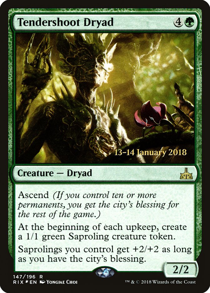 Tendershoot Dryad [Rivals of Ixalan Prerelease Promos] | Rock City Comics