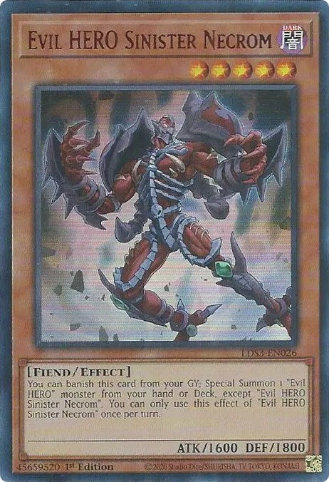 Evil HERO Sinister Necrom (Red) [LDS3-EN026] Ultra Rare | Rock City Comics